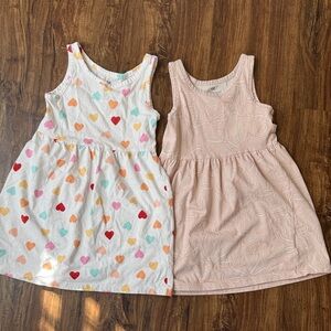 H&M Kids Dresses with Heart and Pink bow Patterns